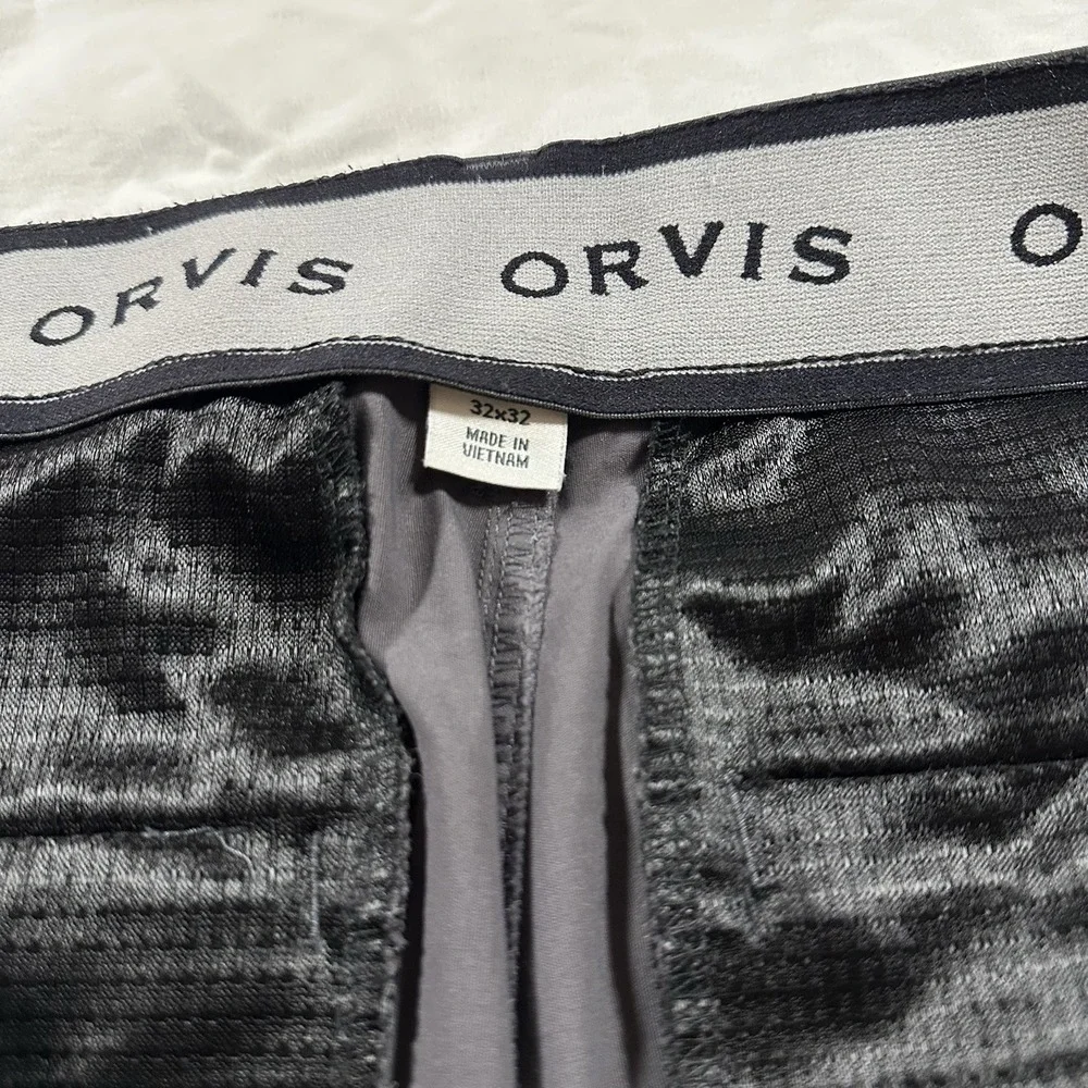Orvis Men's Pants Tech Quick Dry Water Repellent Stretch Breathable Gray 32 x 32